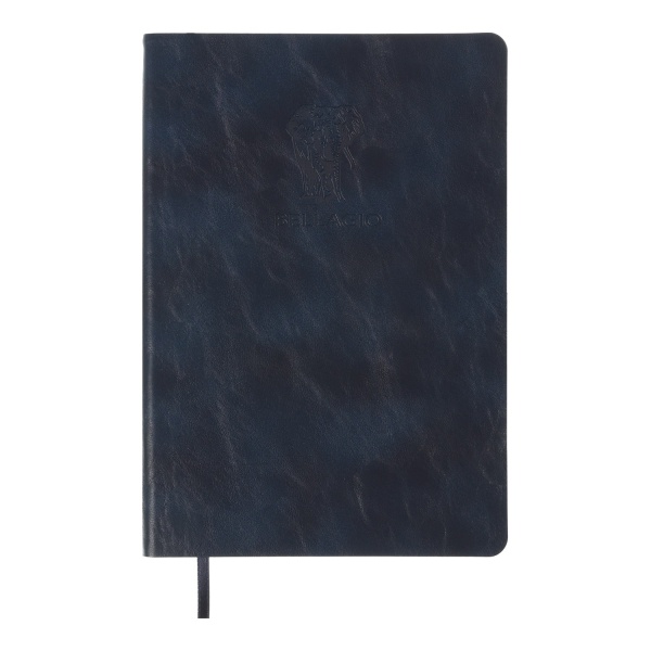 Блокнот недатований Bellagio А5 96 арк. клітинка синій Buromax A5