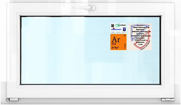 Окно откидное REHAU ECOSOL-DESIGN 60 1000x600 мм верхнее