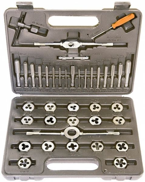 Набор метчиков и плашек М3-М12 Sparta 40 шт. 773155