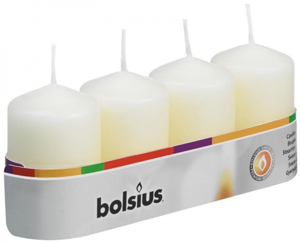 Свеча 60/40 Кремовая 4 шт. / уп Bolsius