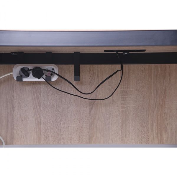 Стол письменный AMF Art Metal Furniture Осло с ящиком и кабель-каналом графит 