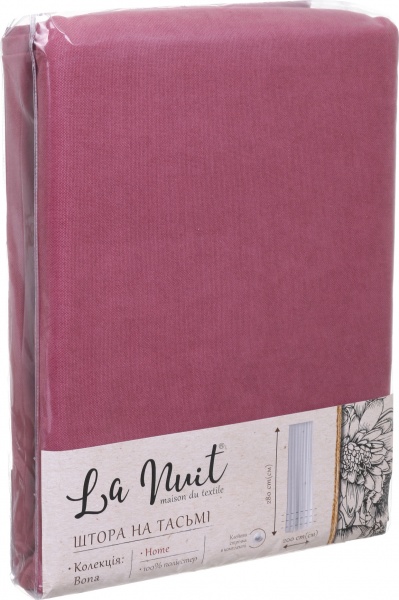 Штора Bona 200х280 см бузковий La Nuit