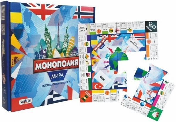 Гра настільна Strateg LUX Монополія світу 4820175994821