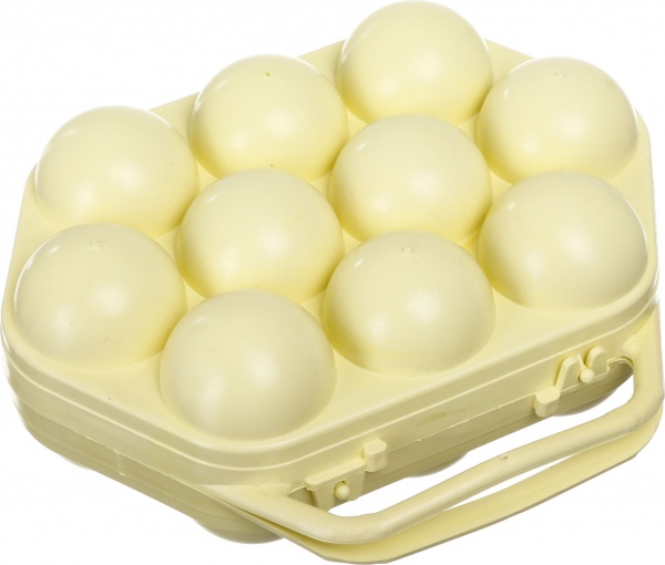 Лоток на 10 яиц пластик красный
