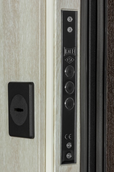 Двері вхідні Revolut Doors В-82 (квадро) Гладка 191 венге темний / дуб полярний 2050x850 мм праві