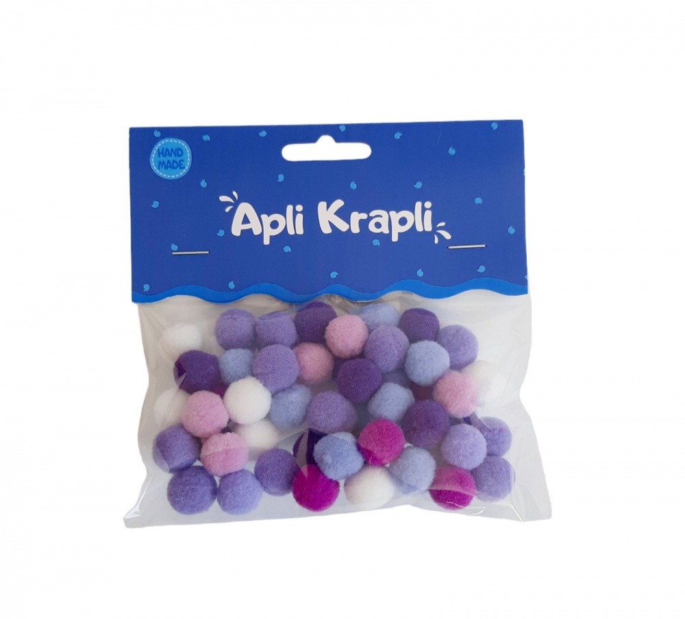 Набор помпонов микс 50 шт. Аплі Краплі