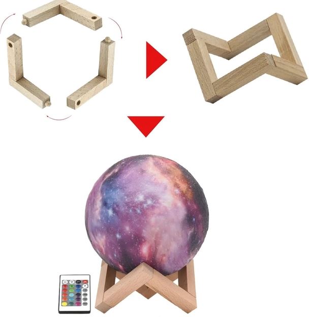 Ночник 3D Led Berger 0,5 Вт разноцветный 1039-NL-12 Galaxy 3D RGB