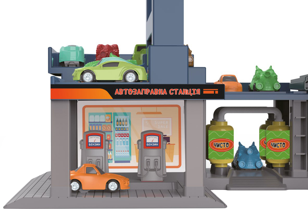 Ігровий набір ZIPP Toys Dino автотрек-вулкан електричний (8 машинок) 532.01.29