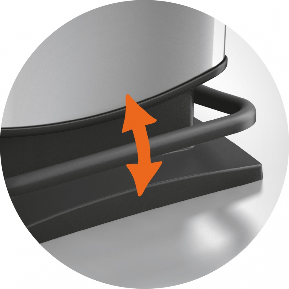 Контейнер для сміття з педаллю Rotho 40 л срібний 1754111005