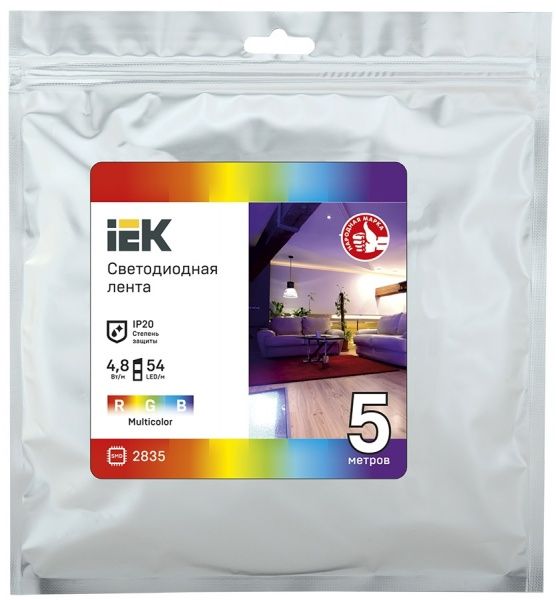 Лента светодиодная 4,8 Вт IP20 12 В разноцветный (RGB) LSR1-3-054-20-3-05 