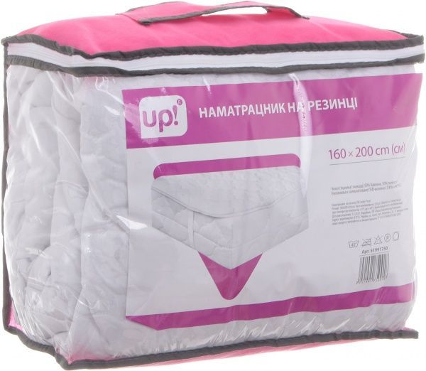 Наматрацник UP! (Underprice) на резинках жакард 160x200 см 