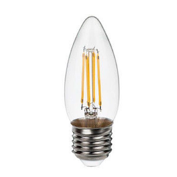 Лампа світлодіодна Eurolamp ArtDeco FIL C37 4 Вт E27 4000 К 220 В прозора LED-CL-04274(deco) 