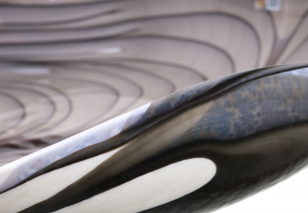 Фруктовница Yalos Murano ANDALUSIA 9 см слоновая кость с черной филигранью 