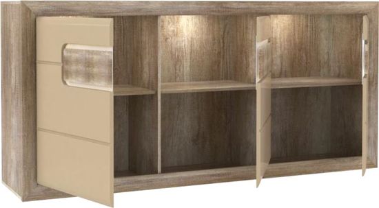 Комод Forte Meble TIZIANO TZK23B 3d дуб античний/бежевий глянецьдуб античний 