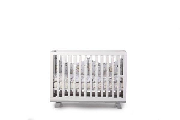 Ліжечко дитяче Veres Манхеттен біло-сірий 1.1.70.32.17