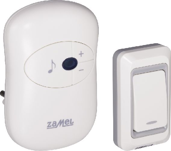 Дзвінок бездротовий Zamel Disco білий ST-930