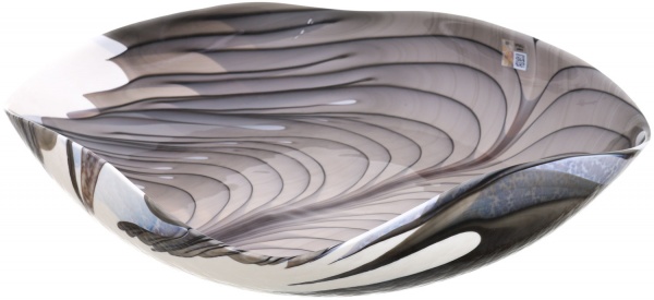 Фруктовница Yalos Murano ANDALUSIA 9 см слоновая кость с черной филигранью 