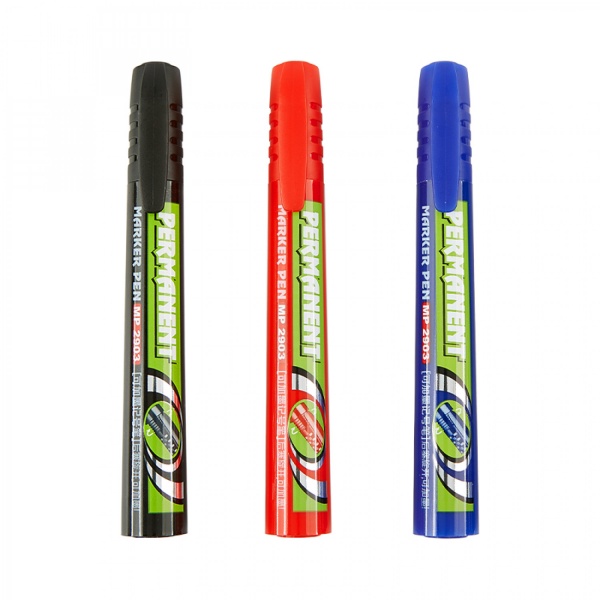 Маркер перманентний Baoke 2,5 мм червоний MARK-PER-BAOMP2903AR 