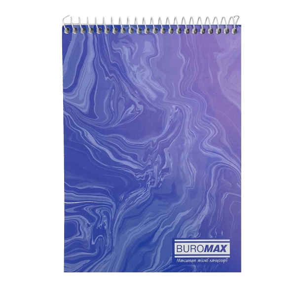 Блокнот Marble Jobmax А5 48 аркушів у клітинку синій Buromax