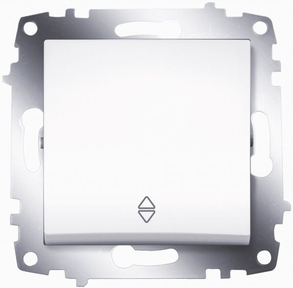 Вимикач прохідний одноклавішний ABB Cosmo без підсвітки 10 А білий 619-010200-209