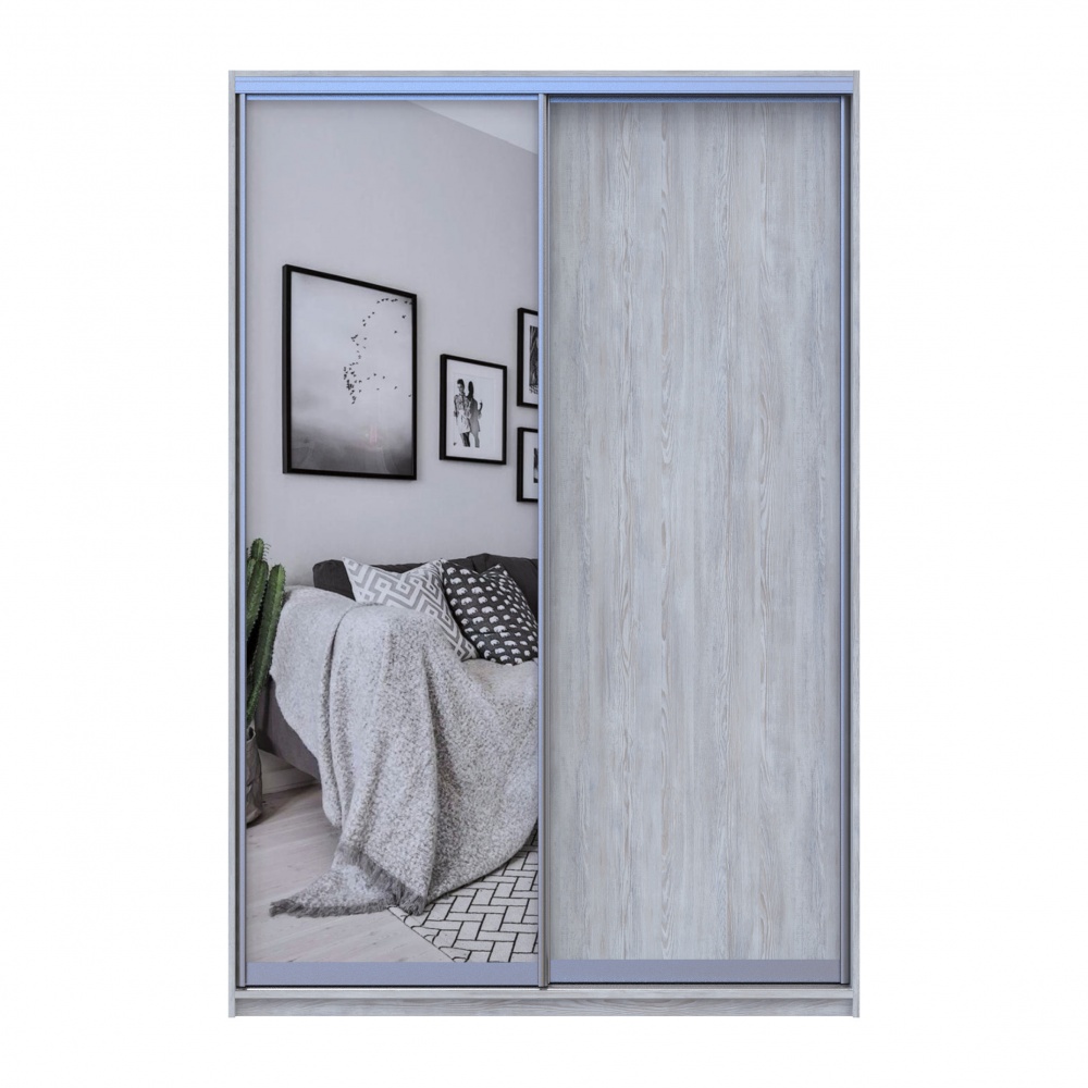 Шафа-купе Сіті Лайт Doros ДСПдзеркало 1,5 м 1500x600x2250 мм сосна натті двері ДСП/дзеркало