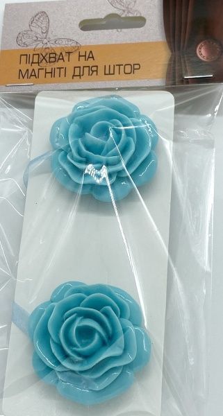 Магніт Троянда d50 мм блакитний Р0016-3 MISLT