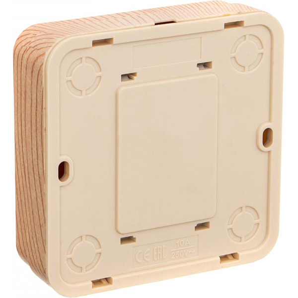 Вимикач двоклавішний Underprice IP20 без підсвітки сосна BD-SWP.MZ20G2W1-Pine