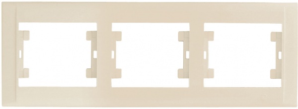 Рамка трехместная Makel Defne горизонтальная кремовый 42010703