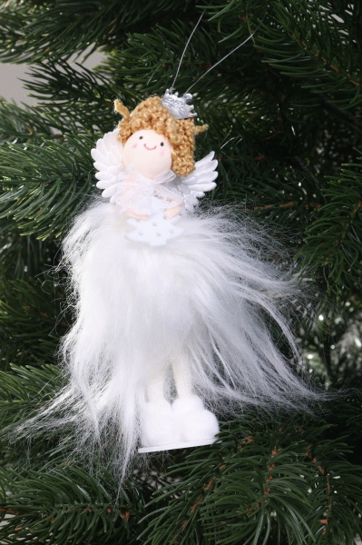Декоративна підвіска JUMI Фея Jumi хутро 18 см білий A-951266