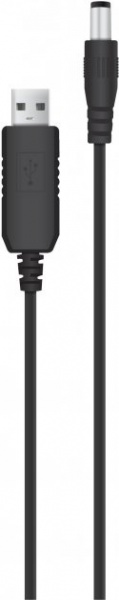 Кабель живлення Acclab USB to DC 5,5х2,1 мм 12V 1A (1283126565120) 1 м чорний 