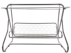 Качели с навесом Patio Milano серо-розовый принт 