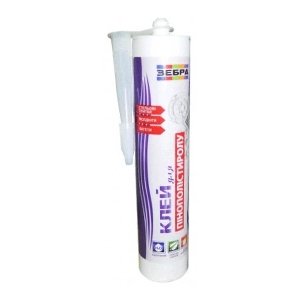 Клей для пенополистирола Зебра 280 мл