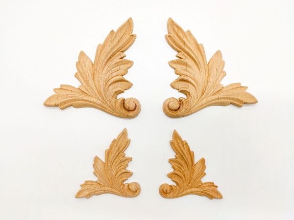 Декоративная панель деревянная угловая 2 шт., CN.02.90 84х90x3 мм 