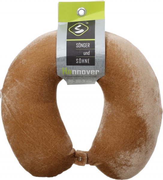 Подушка дорожня Hannover 30х30х9 см темно-бежевий Songer und Sohne