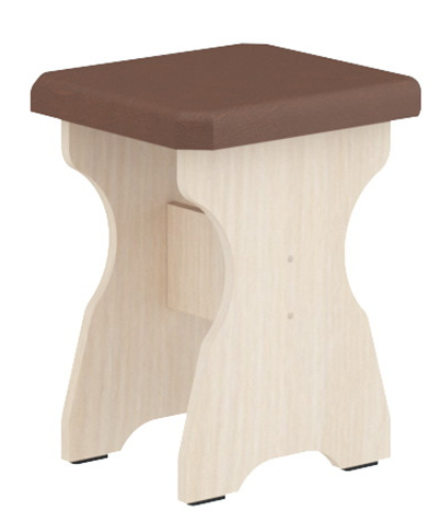 Табурет 330х450х360 коричневий / молочний 