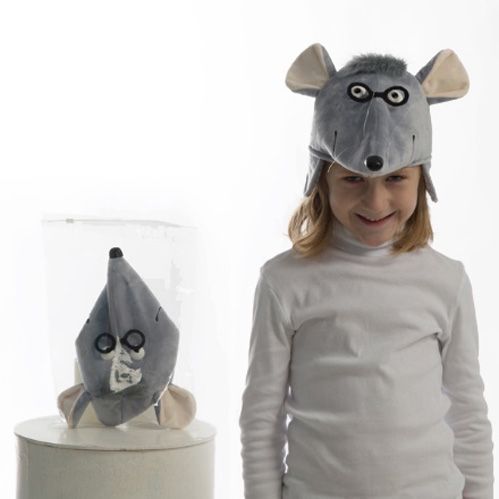 Шапочка карнавальная КАРНАВАЛІЯ Мышонок в очках серый 91007 