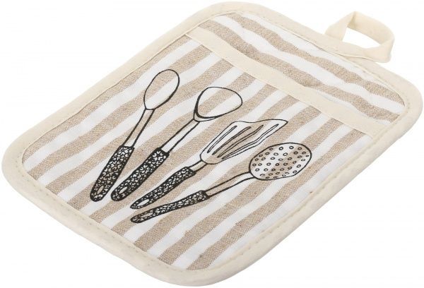 Набір кухонний прихватка та рукавиця Spoons 18x33 см бежевий UP! (Underprice) 