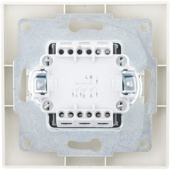 Выключатель трехклавишный UP! (Underprice) One Plus без подсветки 10 А 220В крем 706-0303-109