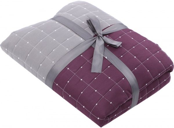 Покрывало Билтекс Plum 215x240 см UP! (Underprice) сливовый/серый 