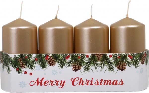 Набір свічок золотих 4 шт.