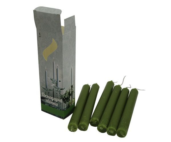 Набор свечей 6 шт. тепло-темно-зеленый H20186-576 Feroma Candle