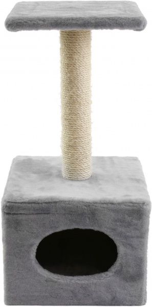 Когтеточка Природа Д1 с будкой серая 32х32х65 см