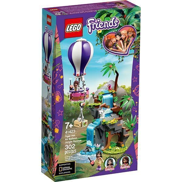 Конструктор LEGO Friends Порятунок тигра з джунглів на повітряній кулі 41423