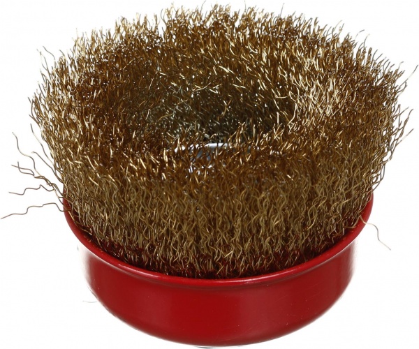 Щітка Чашкова для шліфмашини d75 мм M14 дріт рифлений Expert