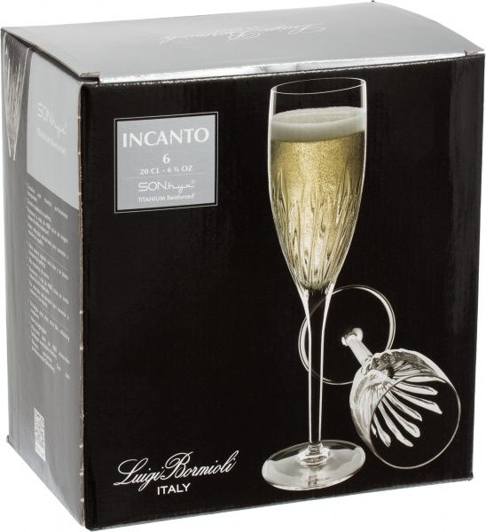 Набір бокалів для шампанського Incanto 200 мл 6 шт. Luigi Bormioli