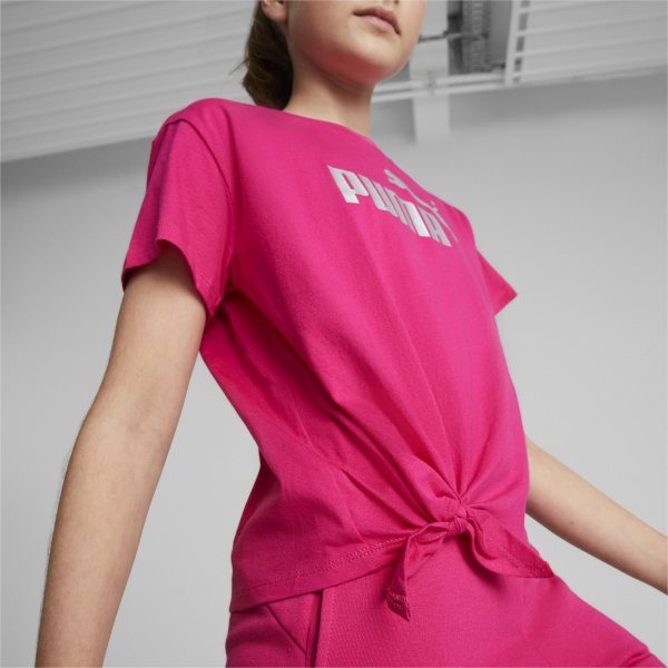 Футболка Puma ESS+ LOGO KNOTTED TEE G 84695664 р.128 рожевий
