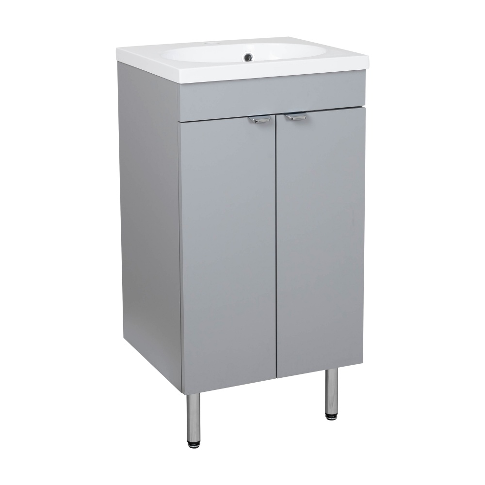 Тумба RIO сірий з умивальником Status 44 см