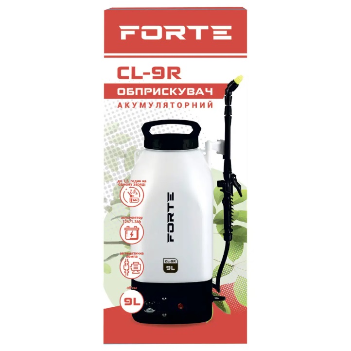Опрыскиватель аккумуляторный Forte CL-9R 9 л