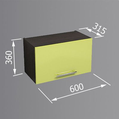 Шафа верхня Betta 60x36x32 см венге/лайм