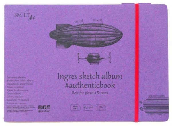 Альбом для эскизов Authentic (Ingres) A5 20,9х13,5 см 130 г/м² 24 листов Smiltainis